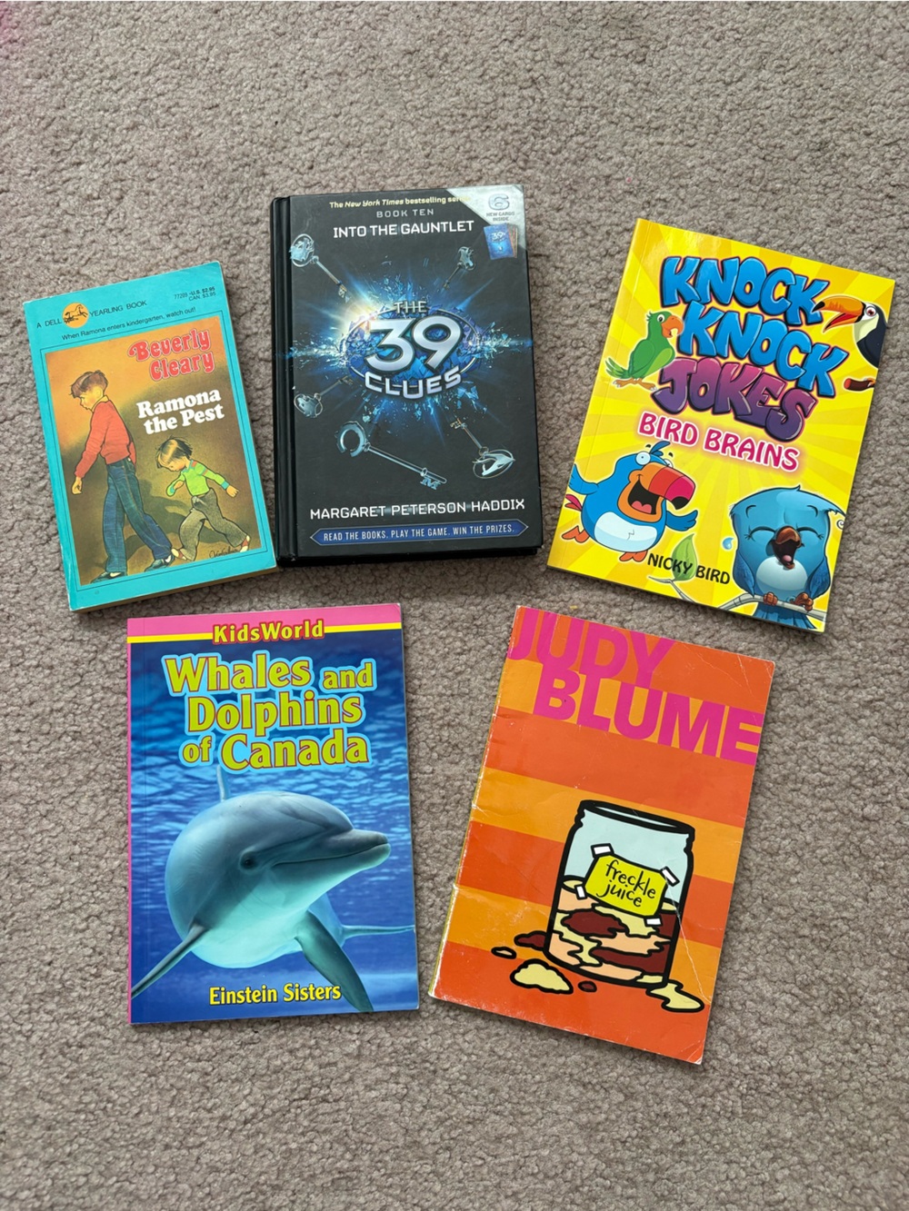 Set of 5 Kids Paperback Books - Bright Multi-Color Covers